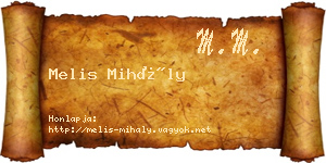 Melis Mihály névjegykártya