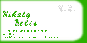 mihaly melis business card